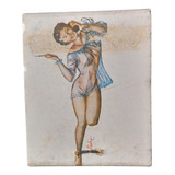 Fósforo Antigo Vintage Para Colecionador Mulher Pin-up
