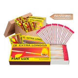 Fósforo Fiat Lux Extra Longo Com 50 Palitos Kit 3 Caixas