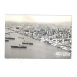 Foto Postal Porto Alegre Vista Parcial Porto Navios Anos 50