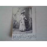Fotografia Bilhete Postal Antigo De 1905 Senhora Em Trajes