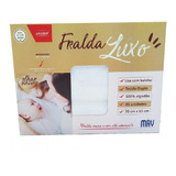 Fralda De Pano Luxo Branca Com