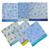 Fralda De Pano Luxo Kit 05 Pçs Bebê Menino Menina 70 X 70 Cm