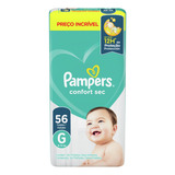 Fralda Descartável Infantil Pampers Confort Sec G Pacote 56 Unidades