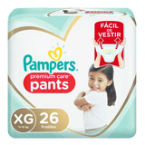 Fralda Descartável Infantil Pants Pampers Premium Care Xg Pacote 26 Unidades