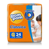 Fralda Descartável Infantil Pom Pom Clássica G Pacote 24 Un