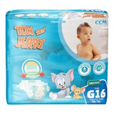 Fralda Descartável Tom E Jerry G 16 Unidades 