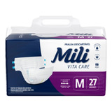 Fralda Geriátrica Adulto Mili Vita Tam M Pacote C/27 Fraldas