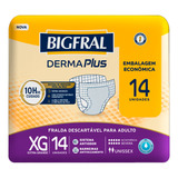 Fralda Geriátrica Bigfral Derma Plus Xg Com 14 Unidades