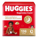 Fralda Huggies Supreme Natural Care G 136 Un