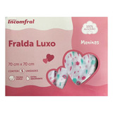 Fralda Luxo C/5 Estampada 100% Algodão Incomfral