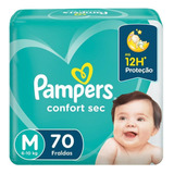 Fralda Pampers Confort Sec Super Tamanho M Com 70 Unidades