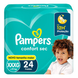 Fralda Pampers Confort Sec Xxxg 24