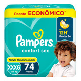 Fralda Pampers Confort Sec Xxxg 74