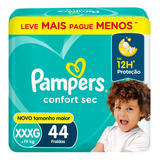 Fralda Pampers Confort Sec Xxxg Com 44un