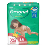Fralda Personal Soft E Protect Baby Mega Xg Com 18 Unidades
