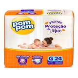 Fralda Pom Pom Derma Protek Jumbo G Com 24 Tiras