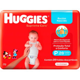 Fraldas Huggies Supreme Care Recém-nascido P 28 U