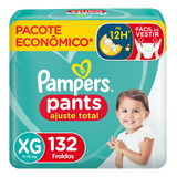 Fraldas Pampers Pants Ajuste Total Xg 132 Unidades Gênero Sem Gênero Tamanho Extra Grande (xg)
