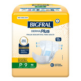 Fraldas Para Adultos Descartáveis Bigfral Derma Plus Pequeno X 9 U