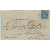 França 1868 Sobrecarta Circulada De Mulhouse Para La Rochere