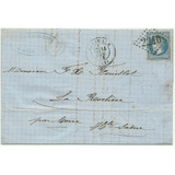França 1869 Sobrecarta Circulada Marselha Para La Rochère