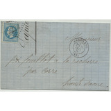 França 1870 Sobrecarta Circulada De Marmande P/ Haute-saône