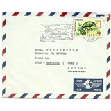 França 1972 Envelope Circulado Flãmula Turismo Toulon Âncora