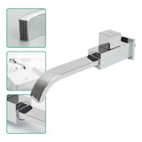 Franci Tr0057 Torneira Banheiro Lavabo De Parede Quadrada Com Giro 360º Cor Cromada Em Metal Aço Inox