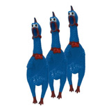 Frango Galinha Brinquedo Pet Kit C/3 Un G G Mordedor Sonoro