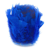 Franja De Penas Coloridas Para Confecção E Artesanato Cor Azul Royal