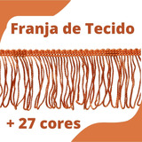 Franja De Tecido Laranja - 5cm