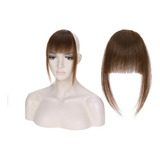 Franja Tic Tac Cabelo Humano Natural Castanho Médio 25cm