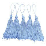 Franjas De Seda Tassel Pinjentes 50 Unidades Azul Claro
