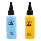 Frasco De Solvente De Plástico Com Dispensador Esd De 2 Unid