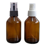 Frasco De Vidro Âmbar 100ml C/ Válvula Spray (20 Unidades)
