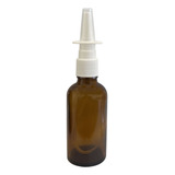 Frasco De Vidro Âmbar C/ Válvula Nasal 50ml (10 Peças)
