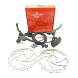 Freio A Disco Hidráulico Absolute Discos 160mm Bike Kit Mtb
