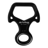 Freio Oito 8 Curvo Alumínio Orelha Preto For Rope 25kn Ce En