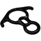 Freio Oito 8 Em Aço Resgate 50kn Com Orelha Sideup Preto