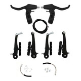 Freio V-brake Nylon Bicicleta Completo C/ Manete + Cabos