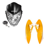 Frente Completa Farol Cb300 Preta Vermelha Branca Dourada