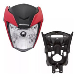 Frente Farol Completa Titan 160 Vermelho Markeshi 