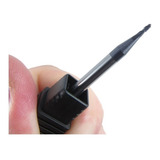 Fresa Topo Esférico 1mm 2 Cortes Metal Duro Com Tialn 45hrc