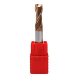 Fresa Topo Metal Duro 10mm 2 Cortes Cobertura Tialn Hrc55