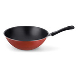 Frigideira Wok Oriental 28cm Com Cabo Vermelha