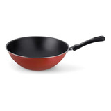 Frigideira Wok Oriental 28cm Com Cabo Vermelha