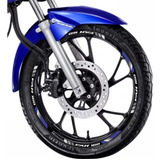 Friso Adesivo Refletivo Roda Moto Cg Fan 160 Azul Premium