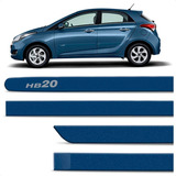 Friso Lateral Porta Hyundai Hb20 Azul Sky 2012