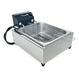 Fritadeira Elétrica 5l 1 Cuba Profissional Inox +garantia