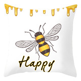 Fronha Estampada V Bee Festival Print Capa De Almofada De So